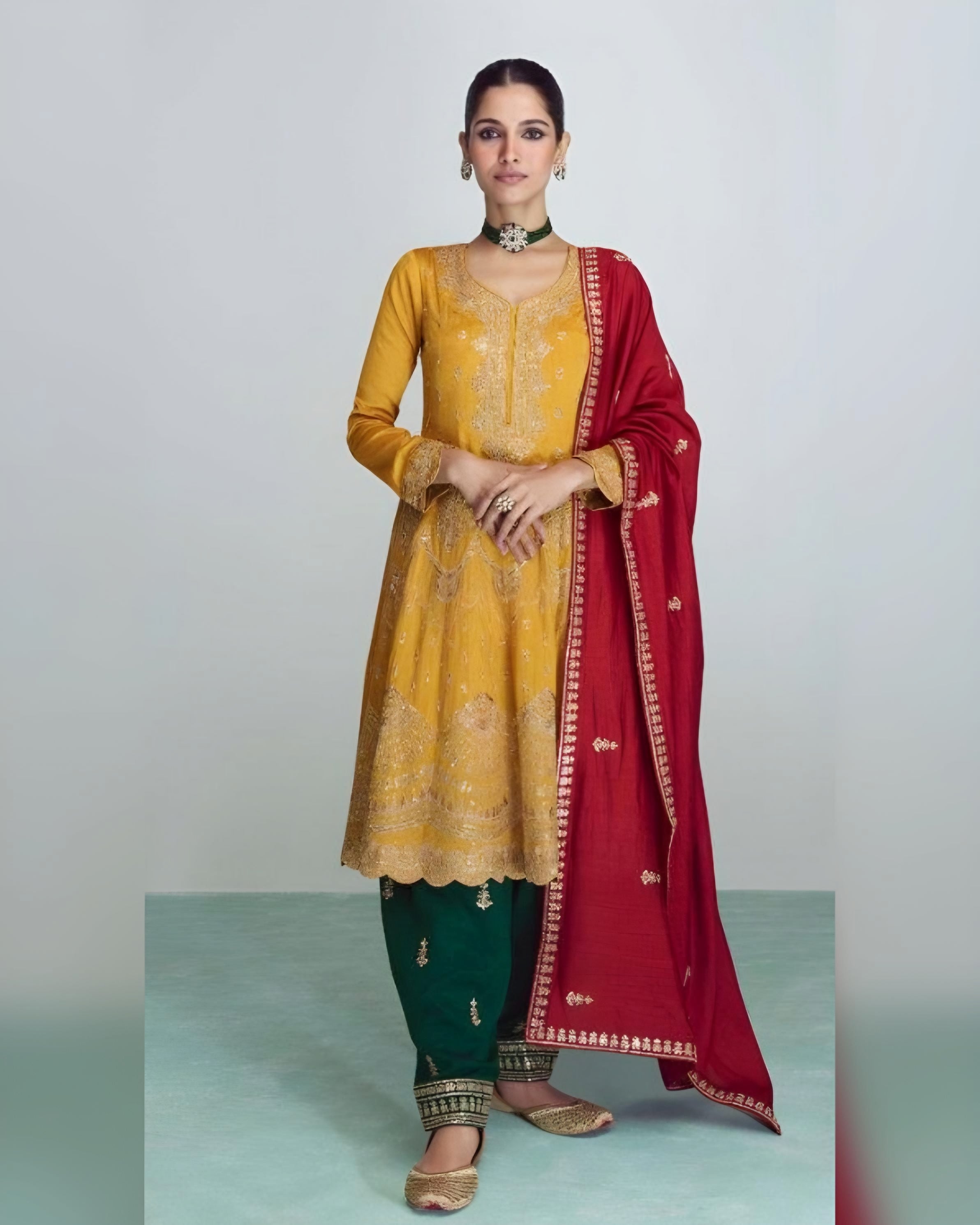 Multi colour Pant Suits Indian