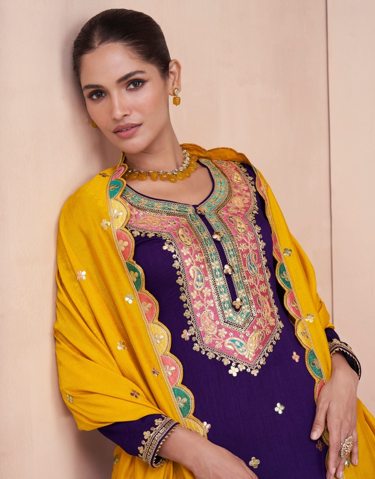 Premium Silk Embroidery Skirt Style  Salwar Suits